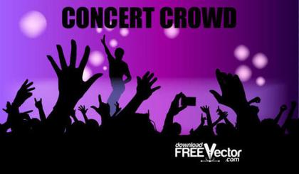 Free Vector Concert Crowd