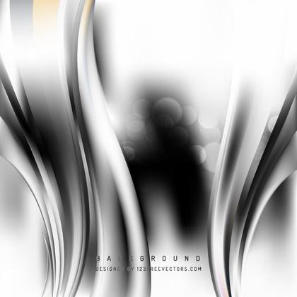 Black and White Wave Design Background