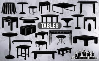 Free Vector Furniture Silhouettes