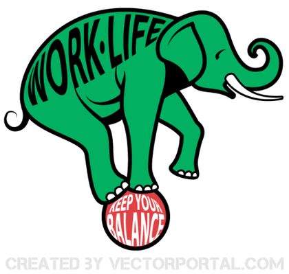 Work and Life Balance Vector Image