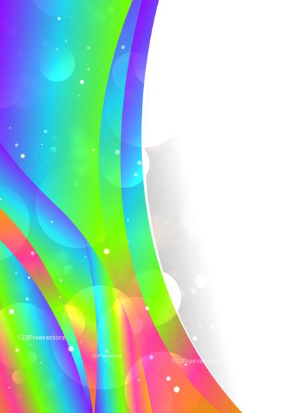 Blue Pink and Green Fluid Gradient Vertical Wave Business Background