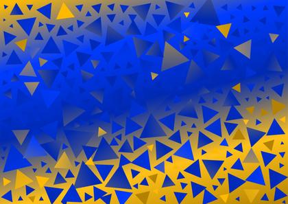 Blue and Yellow Triangle Abstract