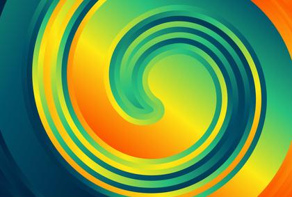 Blue and Orange Gradient Twirling Background