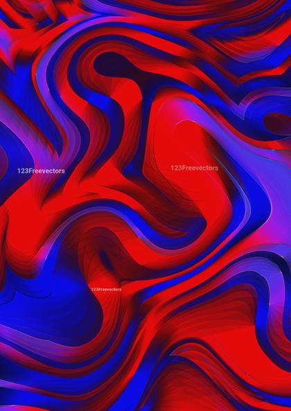 Swirling Red and Blue Abstract