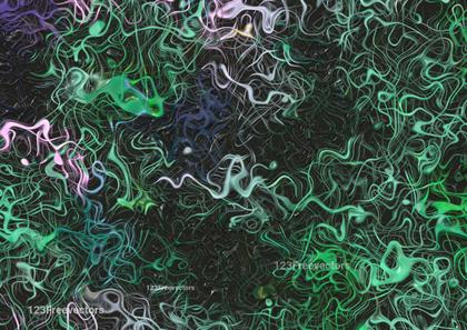 Abstract Swirls of Green and Pink