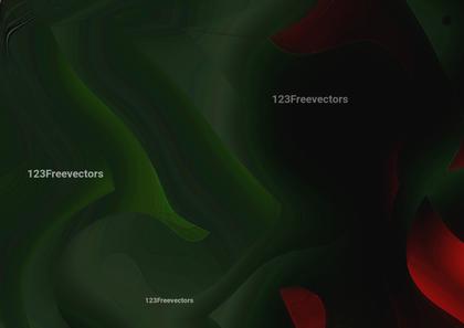 Swirling Green and Red Abstract