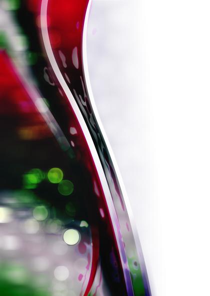 Abstract Red and White Curve