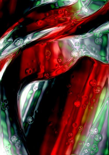 Abstract Fluid Red and Green