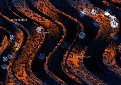 Blue Orange and Black Abstract Graphic Background