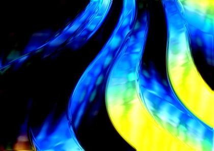 Flowing Blue and Yellow Swirls