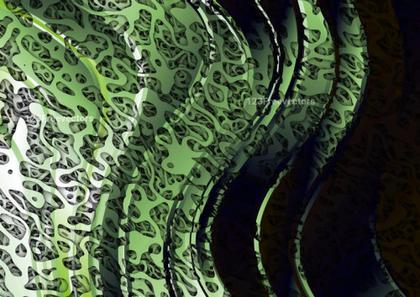 Abstract Green and Black Waves