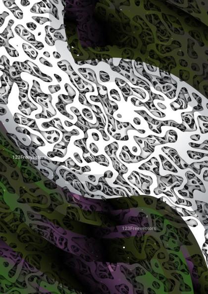 Abstract Layered White and Green