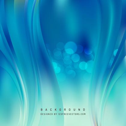 Abstract Turquoise Blue Wave Background Template
