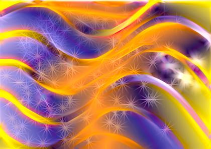 Wavy Abstract with Starbursts