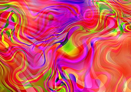 Swirling Rainbow Abstract