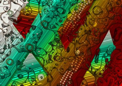 Creative Collection: Vibrant Red Green and Orange Designs