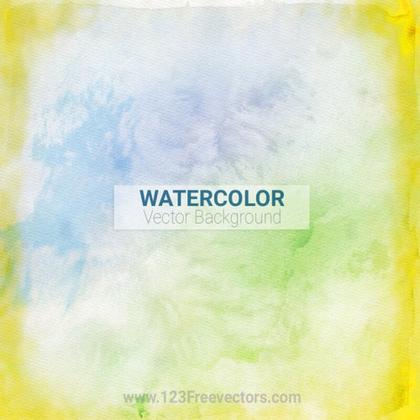 Yellow Watercolor Border Background