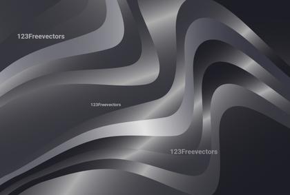 Abstract Dark Grey Gradient Wave Background Vector Illustration