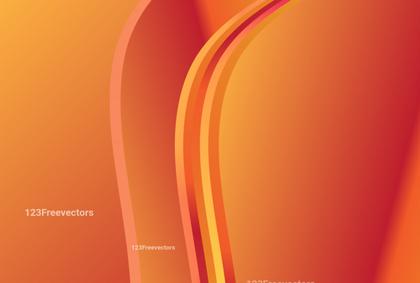 Abstract Red and Orange Gradient Wave Background Vector Eps
