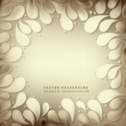 Beige Decorative Floral Drops Background