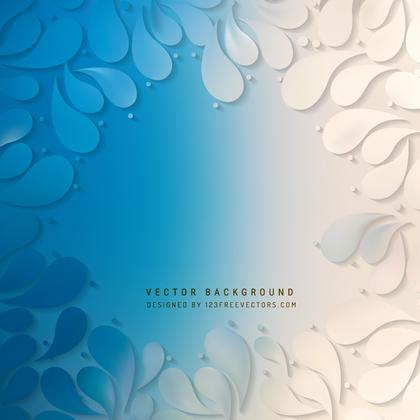 Blue Beige Decorative Floral Drops Background