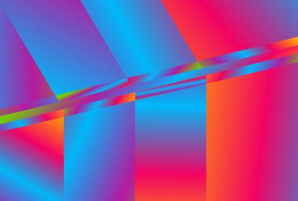 Geometric Shapes Pink Blue and Orange Gradient Background Vector Illustration