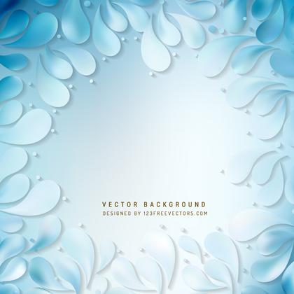 Abstract Light Blue Ornamental Drops Background