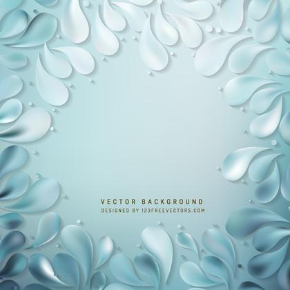 Light Blue Floral Drops Background