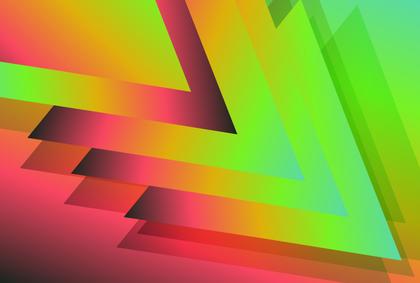 Green Orange and Pink Gradient Modern Geometric Background Vector Graphic