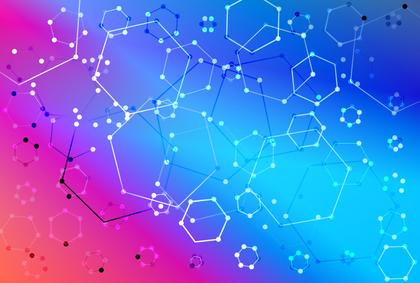 Free Download Abstract Molecular Hexagon Design
