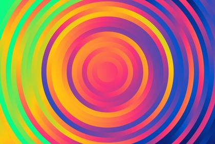 Rainbow Concentric Circles
