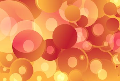 Abstract Orange Circle Bubbles