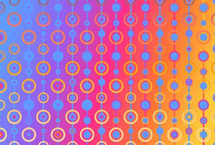 Pink Blue and Orange Gradient Geometric Circle Background