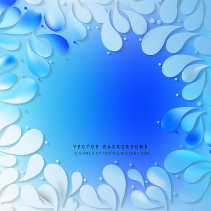 Abstract Light Blue Ornamental Drops Background