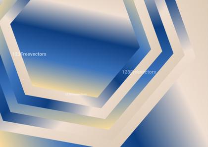 Geometric Blue and Beige Hexagons