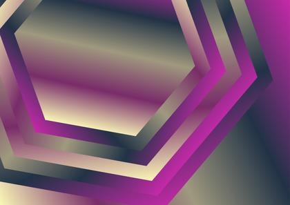Abstract Grey Pink and Yellow Gradient Concentric Hexagon Shape Background