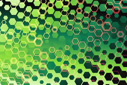 Hexagon Green Gradient