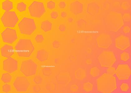 Abstract Red and Orange Gradient Hexagon Shape Background Vector Illustration