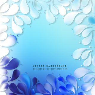 Abstract Cobalt Blue Arc Drops Background Template