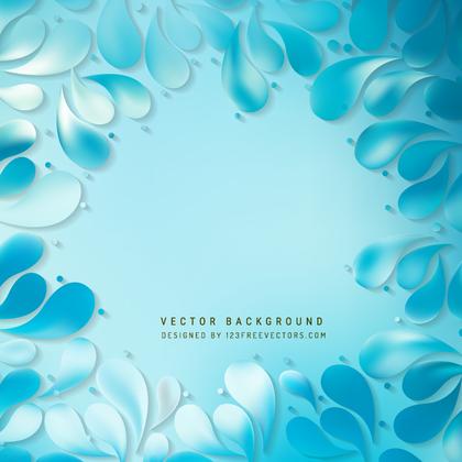 Blue Decorative Floral Drops Background