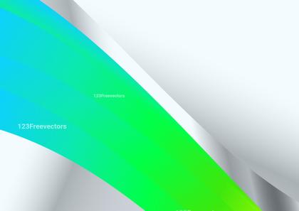 Blue and Green Wave Business Presentation Vector Image