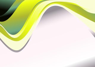 Wavy Green and White Abstract