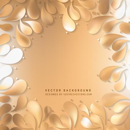 Brown Floral Ornamental Drops Background