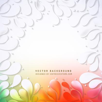 Light Colorful Decorative Floral Drops Background