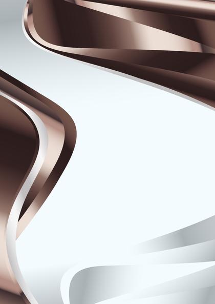 Abstract Brown Business Wave Presentation Template Vector Illustration