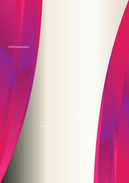 Abstract Pink Wave Business Presentation Template Vector Art