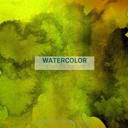 Yellow Green Watercolor Background