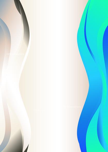 Blue and Green vertical Business Wave Background