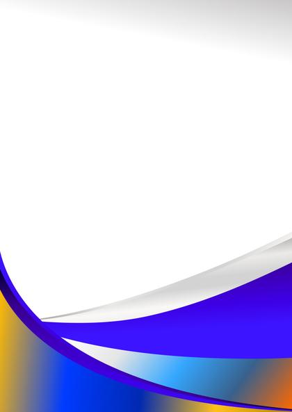 Abstract Blue and Orange vertical Business Wave Background Vector Image
