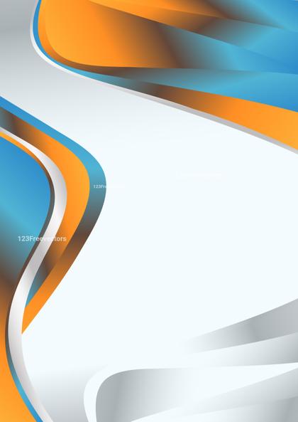 Blue and Orange Vertical Business Wave Presentation Vector